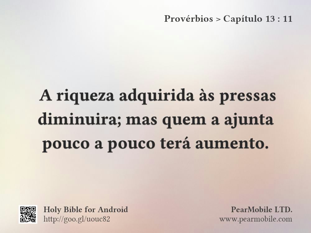 Provérbios, Capítulo 13:11